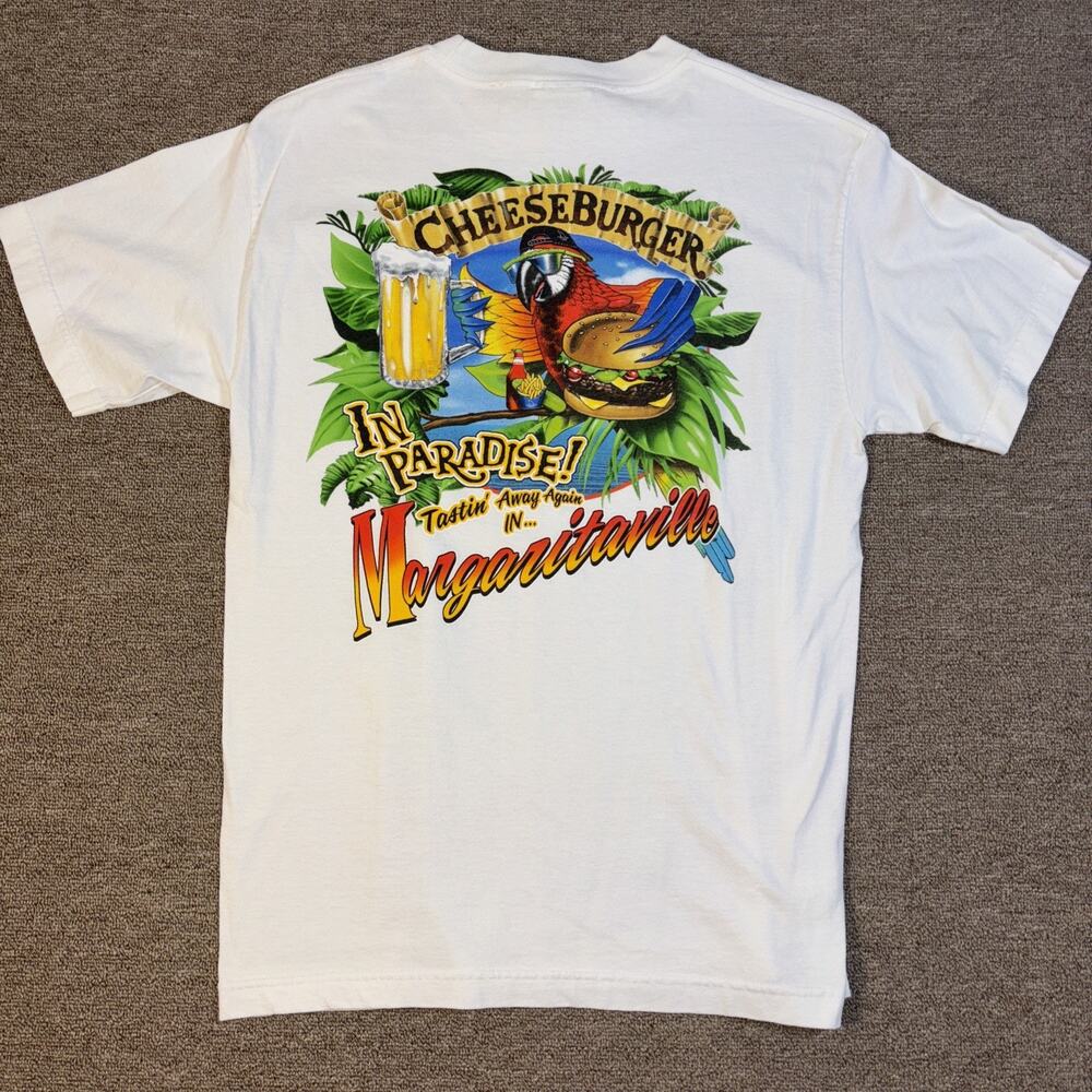 Jimmy Buffet Cheeseburger In Paradise Shirt 2002 Margaritaville Medium 19x28
